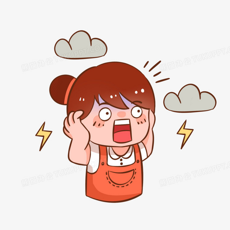 卡通小女孩崩溃表情包素材