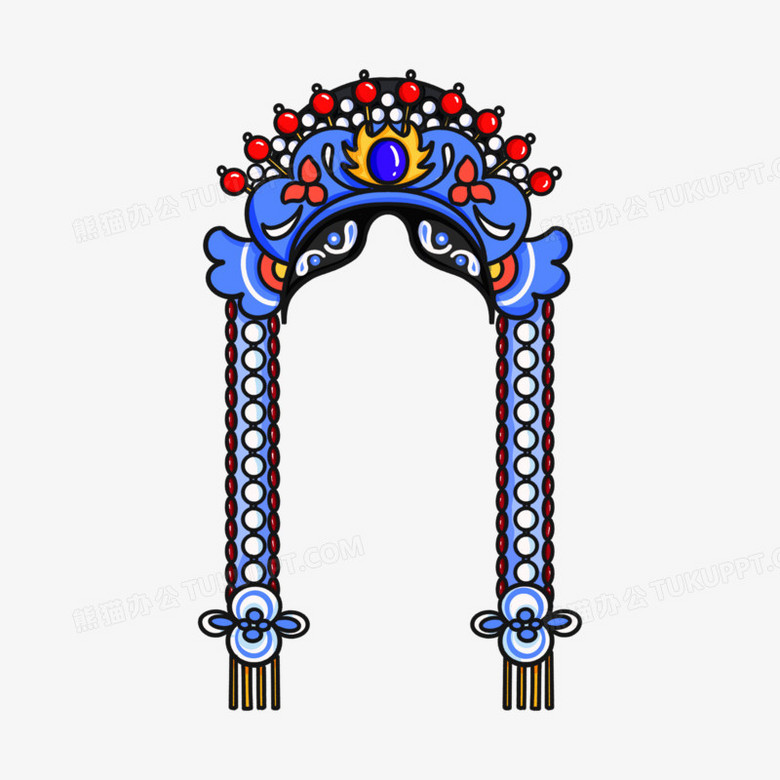 本作品全称为《彩色国潮风京剧头饰创意元素》,由迷南文化传媒(上海)