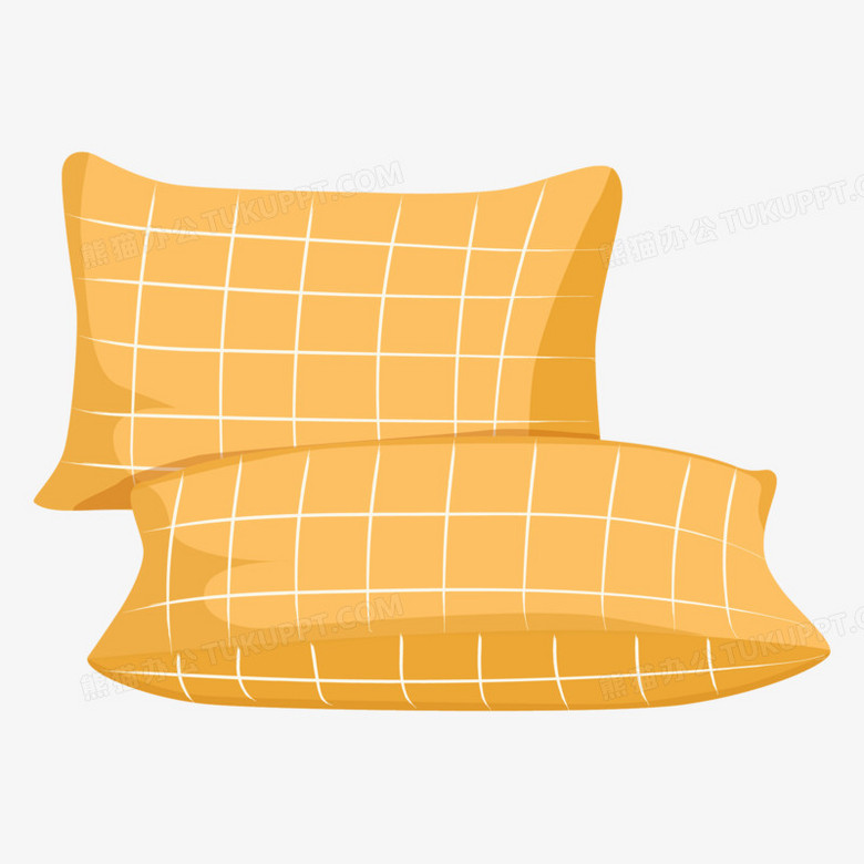 一组矢量卡通枕头床上用品套装合集一元素