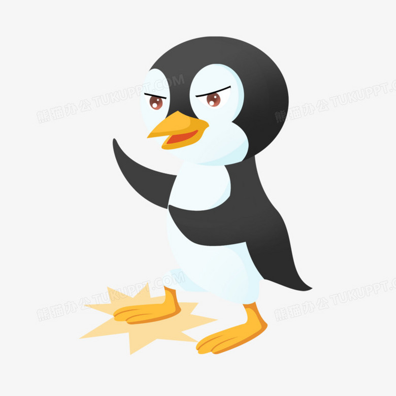 一组手插画绘急的跺脚套图合集元素一