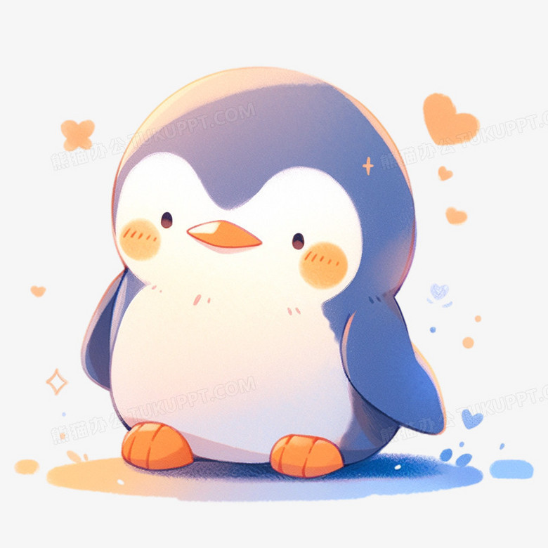 可爱的卡通小企鹅插画PNG图片素材下载_插画PNG_熊猫办公
