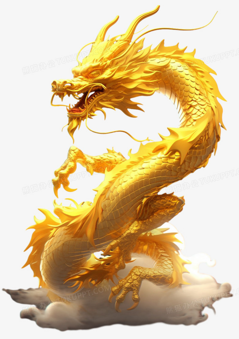 3d立体金龙免抠元素