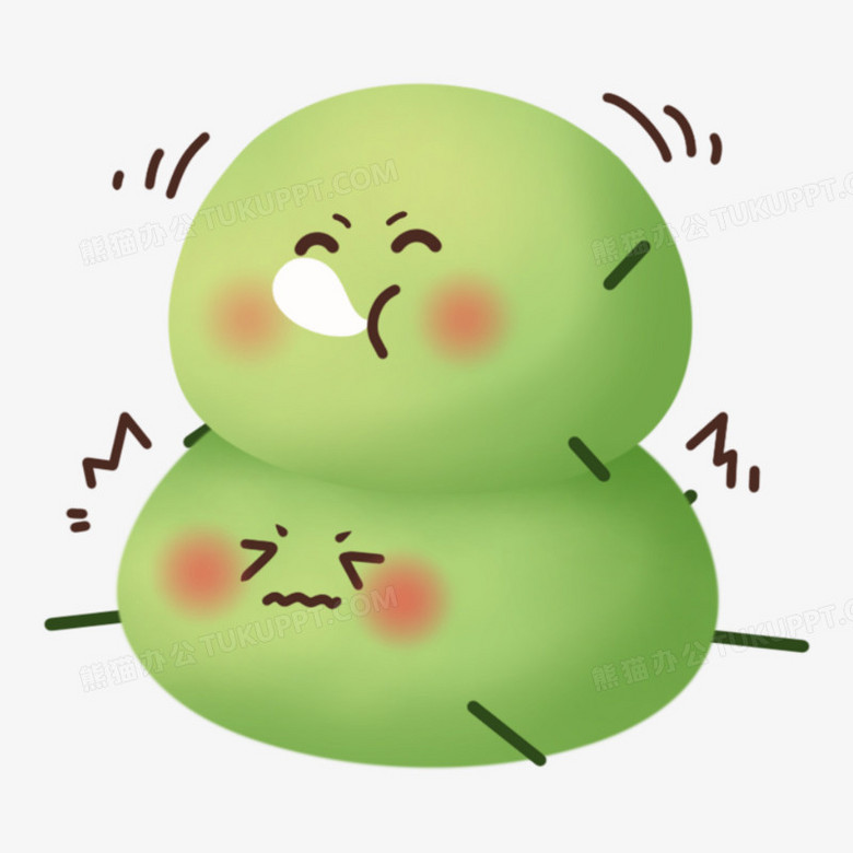 一组q版青团拟人合集元素一