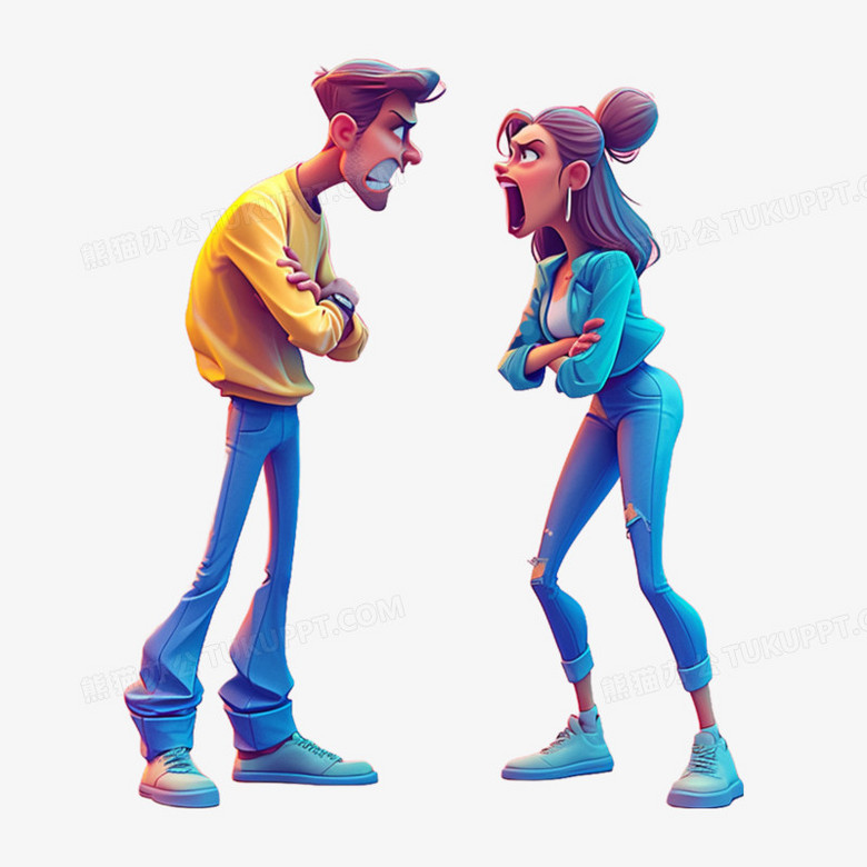3d情侣争吵日常元素