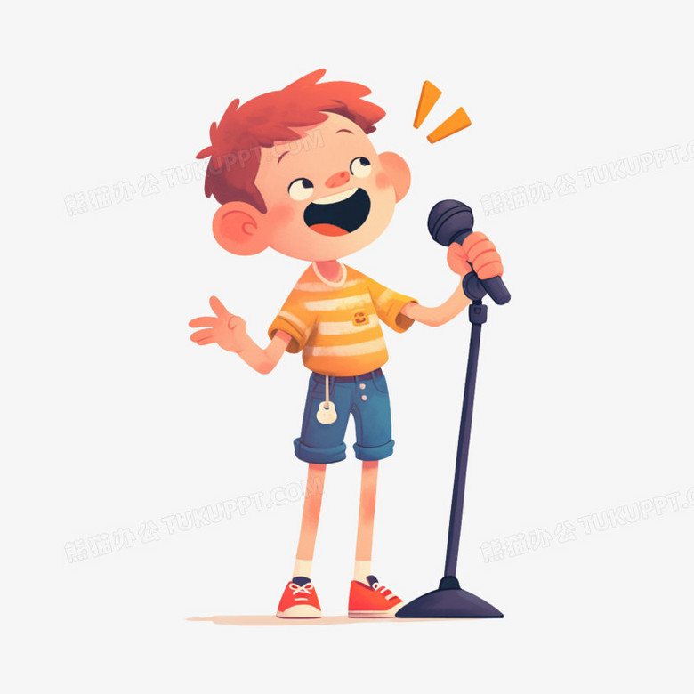 卡通手绘演讲演员元素png图片素材