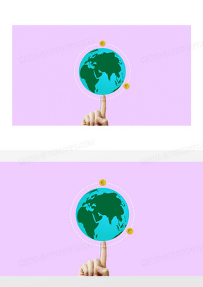 用手指地球图标图片