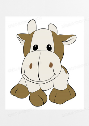 可爱呆萌牛卡通图片