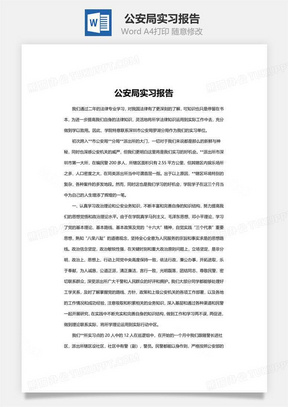 公安局实习报告word文档