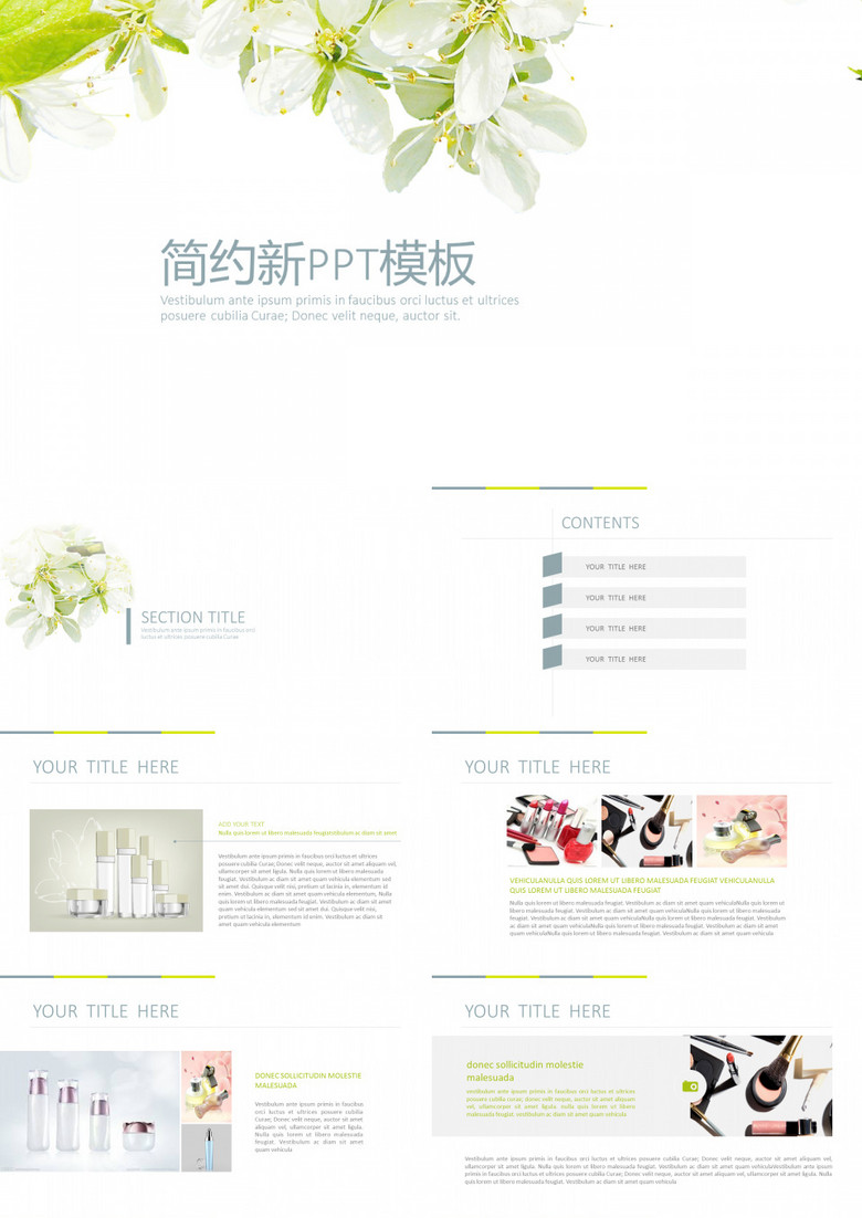 清新简约商务通用PPT模板