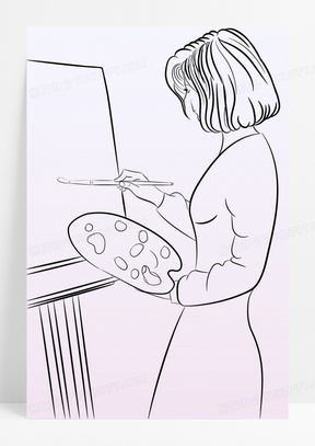 人物简笔线条画图片