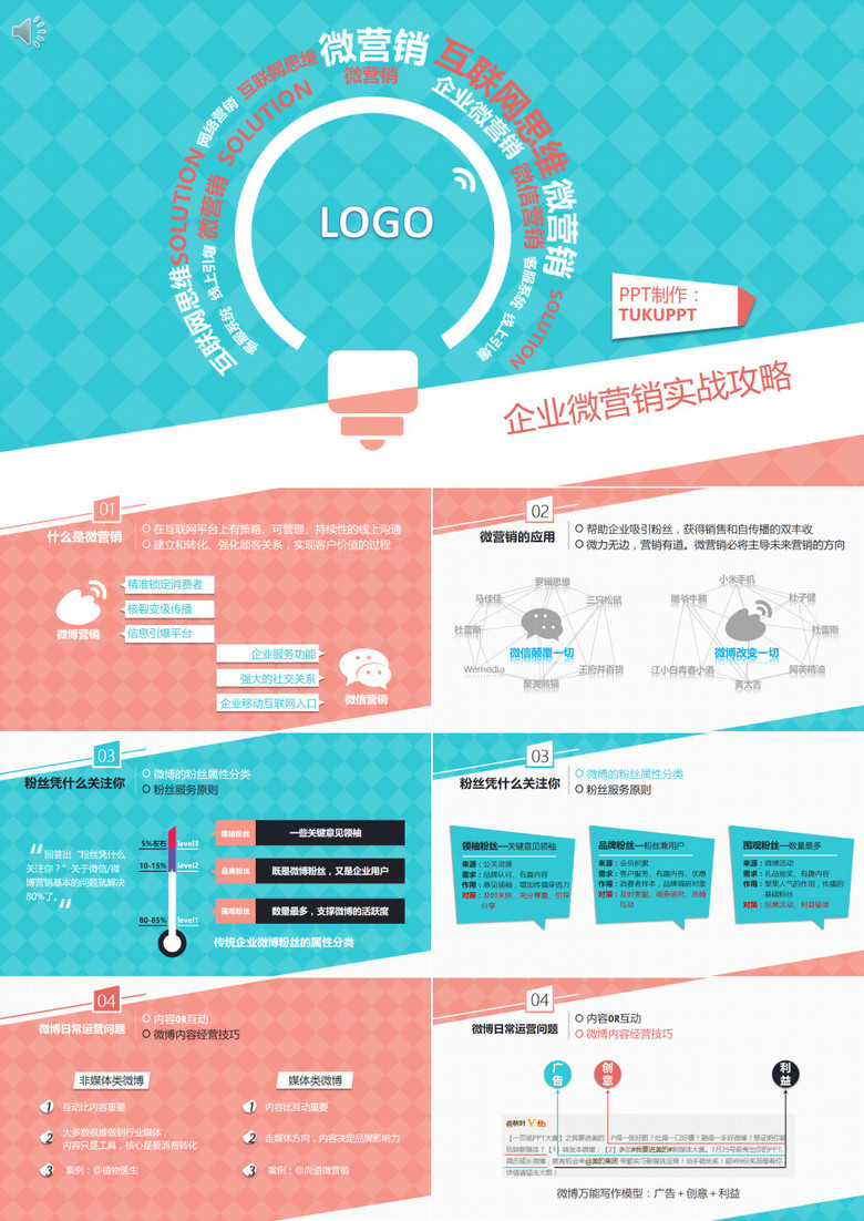 公司网络微信营销活动策划ppt模板