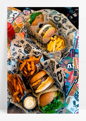 牛肉汉堡薯条套餐图片 牛肉汉堡薯条套餐图片大全