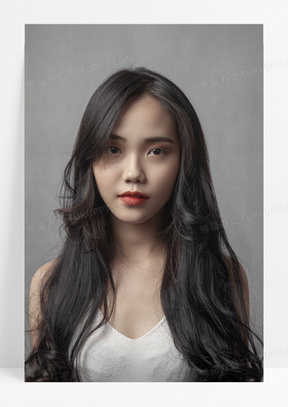 亚洲美女烫发发型图片