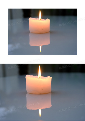白色蜡烛照明火焰图片