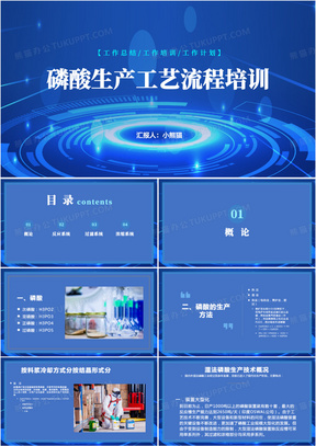 磷酸生产工艺流程培训PPT模板