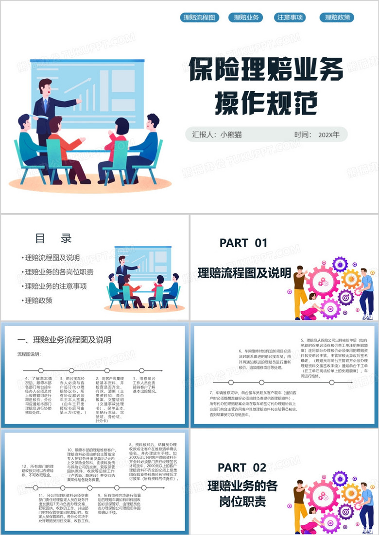 保险理赔业务规范操作课件PPT模板