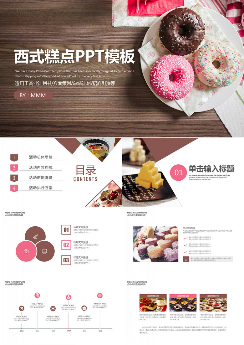 西式糕点商业计划书ppt模板