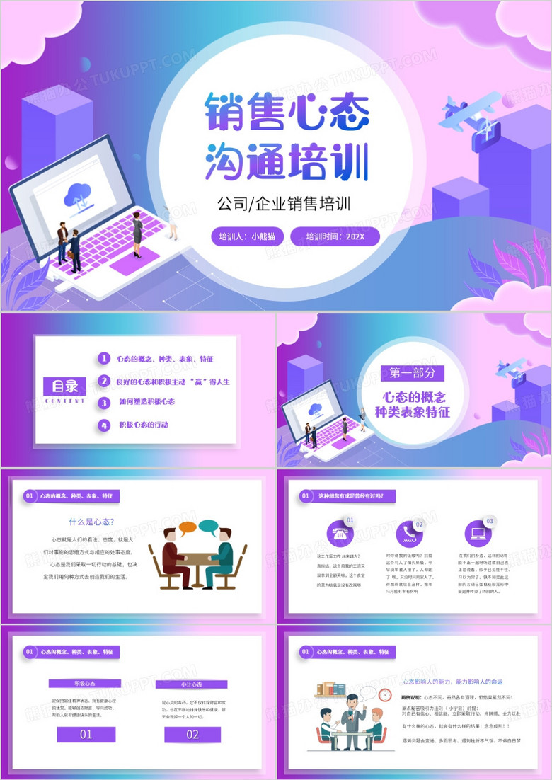 销售心态沟通培训课件PPT模板