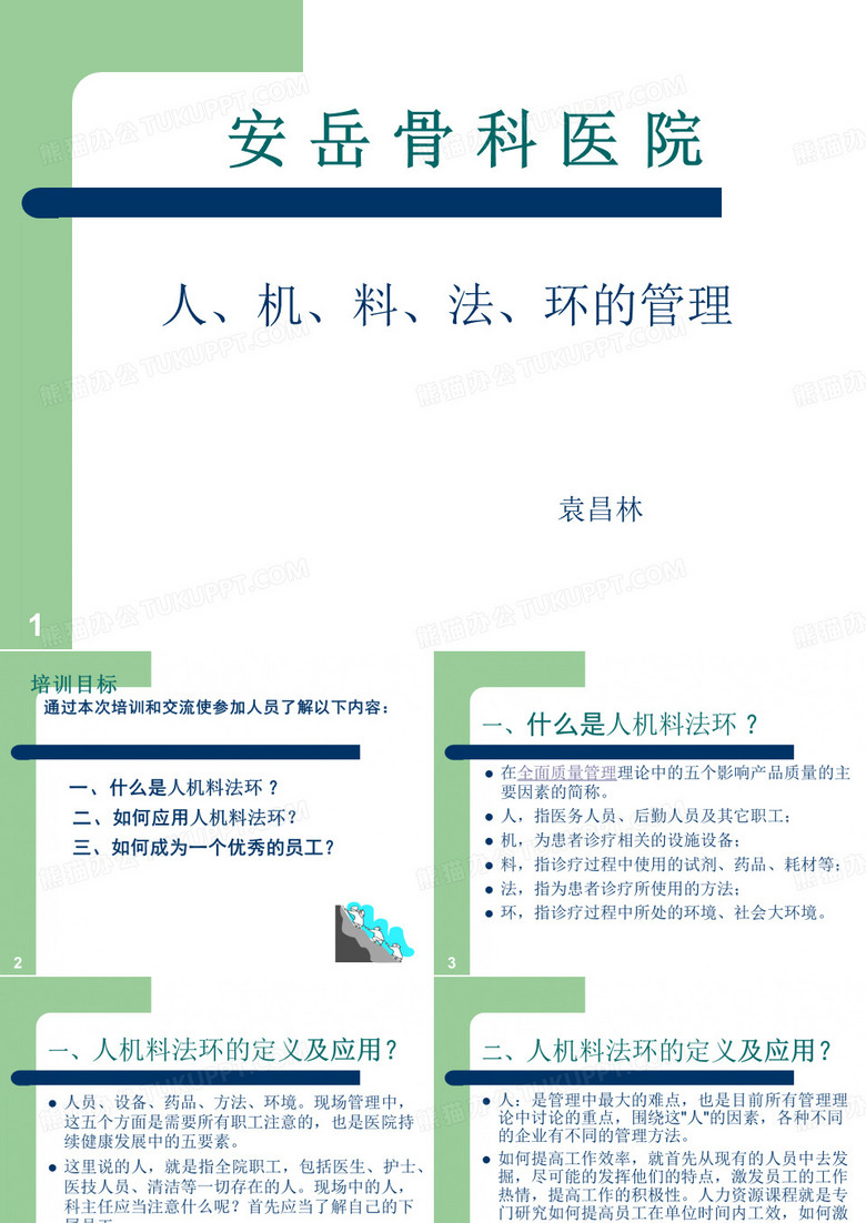 人机料法环的管理PPT参考幻灯片