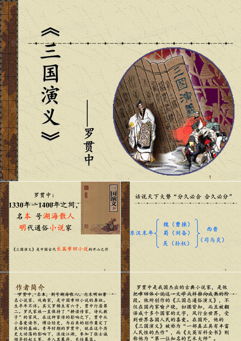 三国演义幻灯PPT课件
