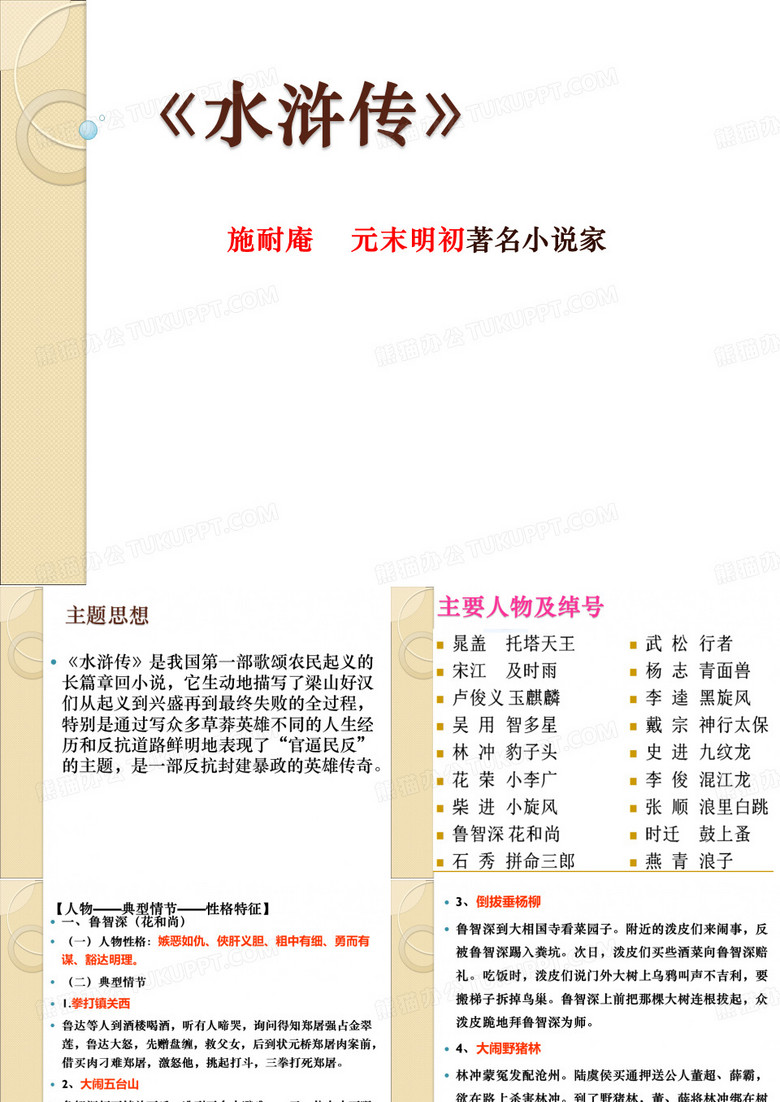 中考语文名著导读复习：《水浒传》