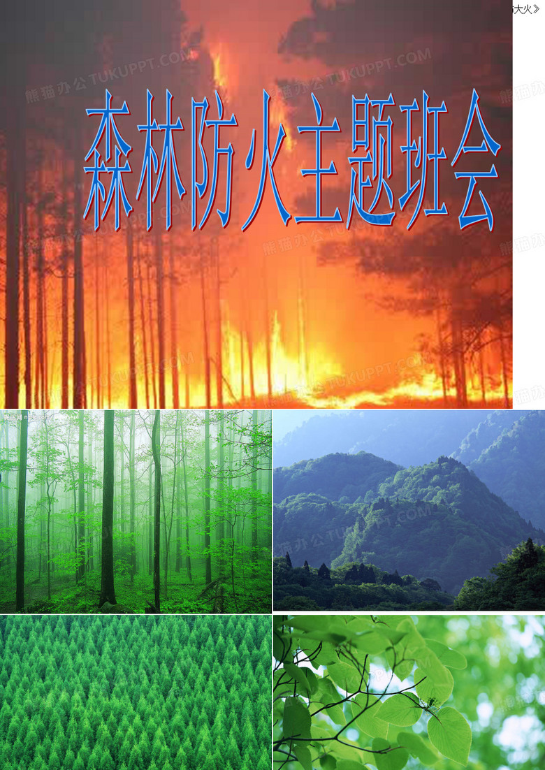 最新森林防火主题班会(通用版)