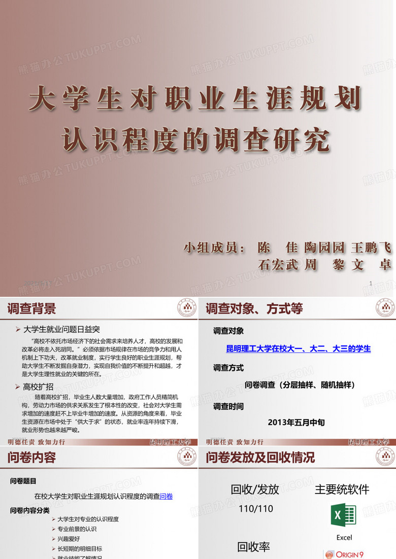 昆明理工大学毛概社会实践报告答辩PPTPPT课件