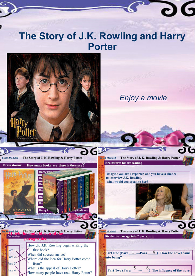 BMThestoryofJKRowlingandHarryPotter高二英语外研版必修第二模块JK罗琳与哈利波特