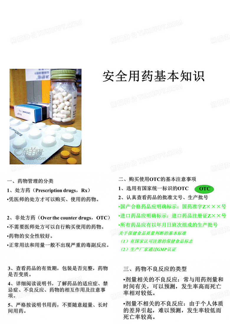 安全用药基本知识