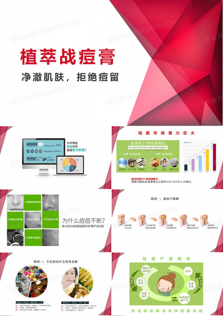 【课件】植物祛痘产品发布PPT