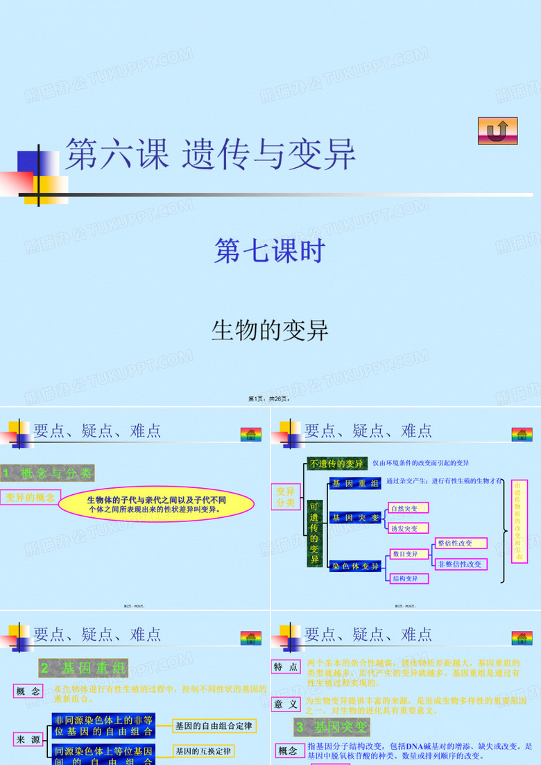 2008届高中生物精品课件-生物的变异