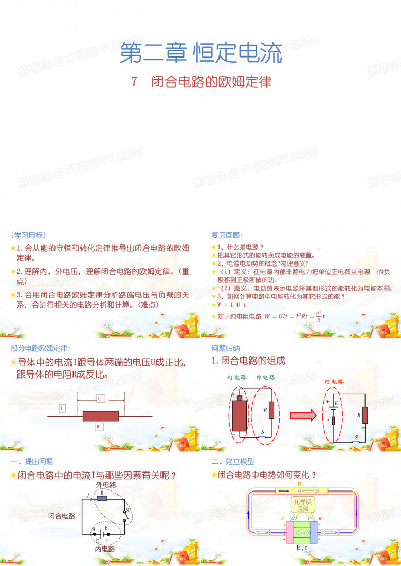 人教版高中物理《闭合电路的欧姆定律》PPT下载