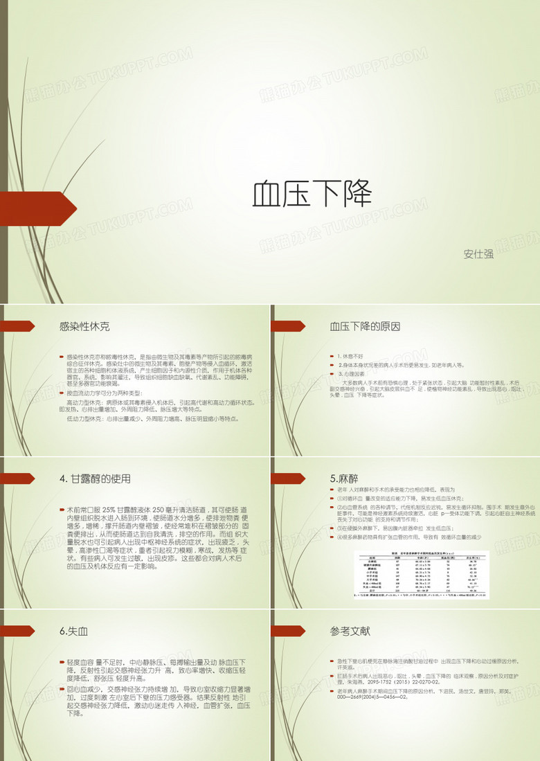 血压下降的原因