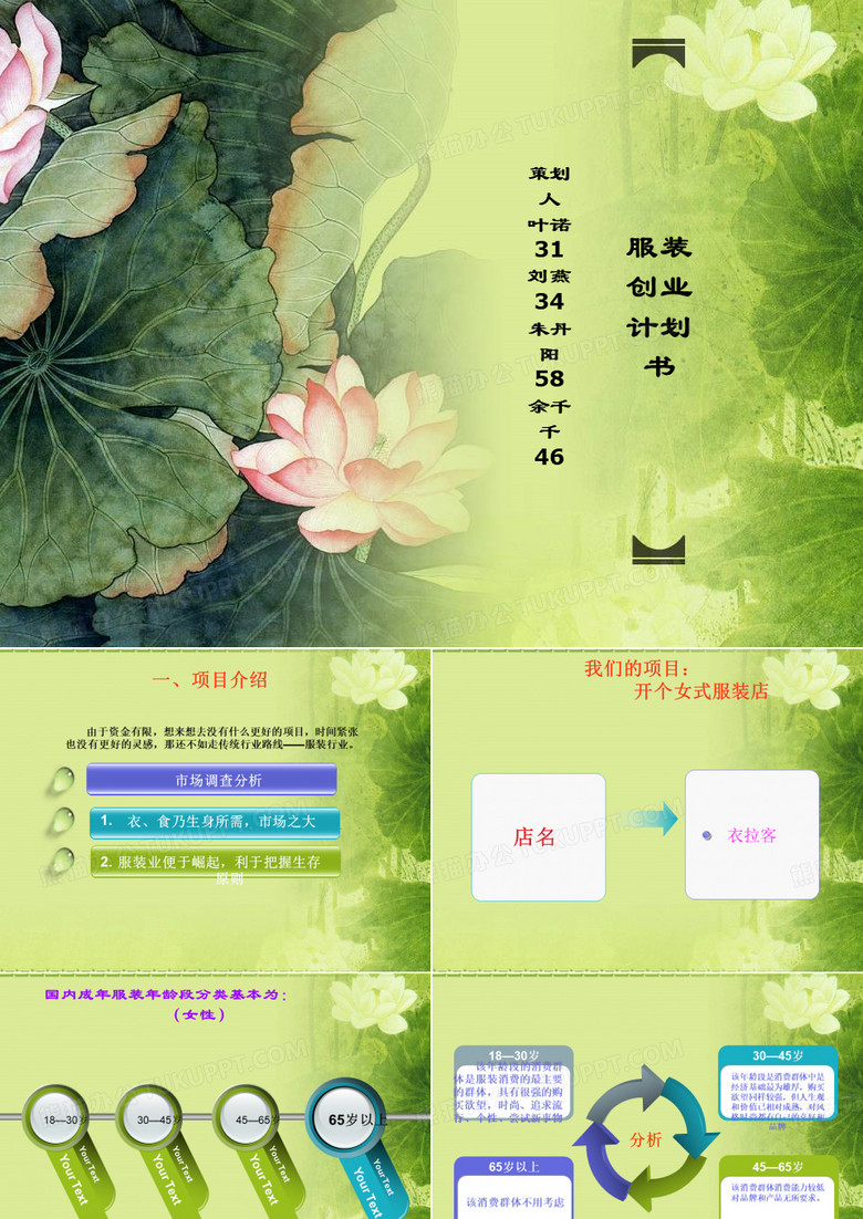 服装采购计划书页PPT文档
