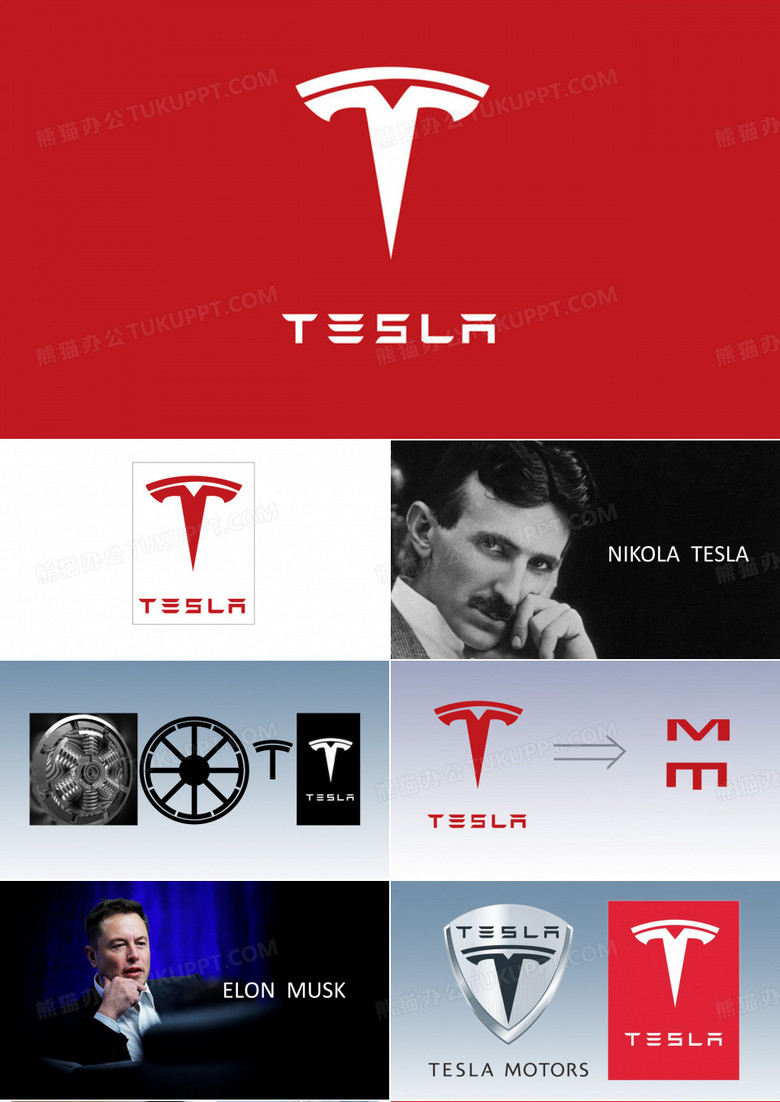 特斯拉logo简介PPT模板下载_编号lvyzgvpq_熊猫办公
