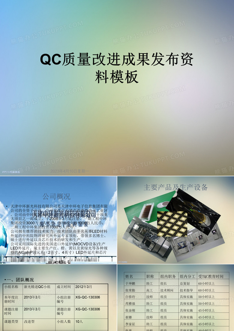 QC质量改进成果发布资料模板