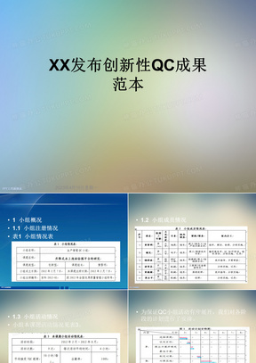 XX发布创新性QC成果范本