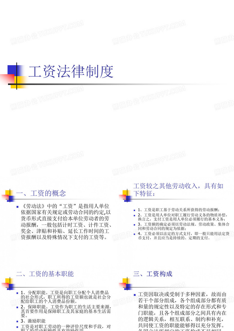 劳动法课件——工资法律制度