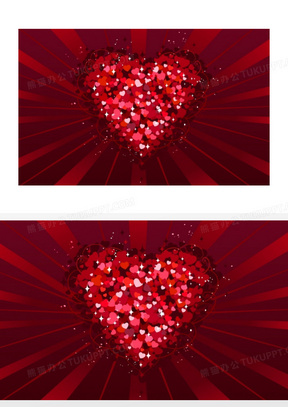 红色爱心卡通设计图片