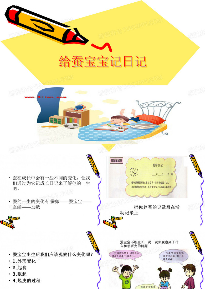 给蚕宝宝记日记