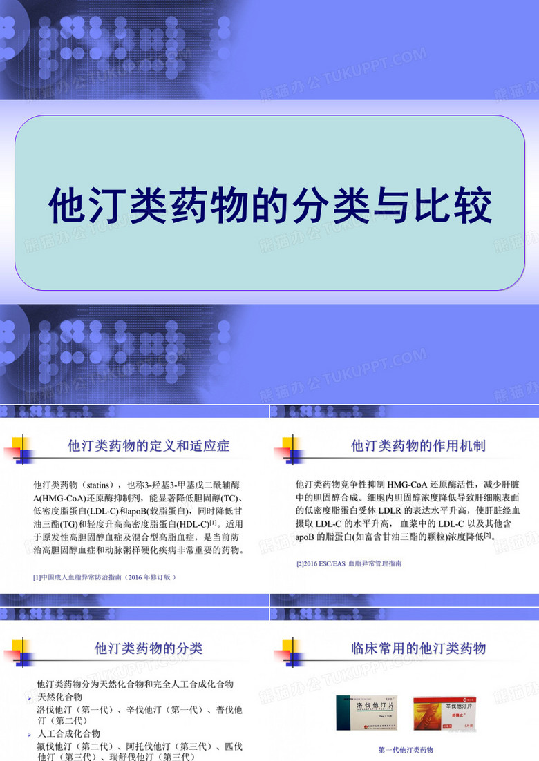 他汀类药物的分类与比较 ppt