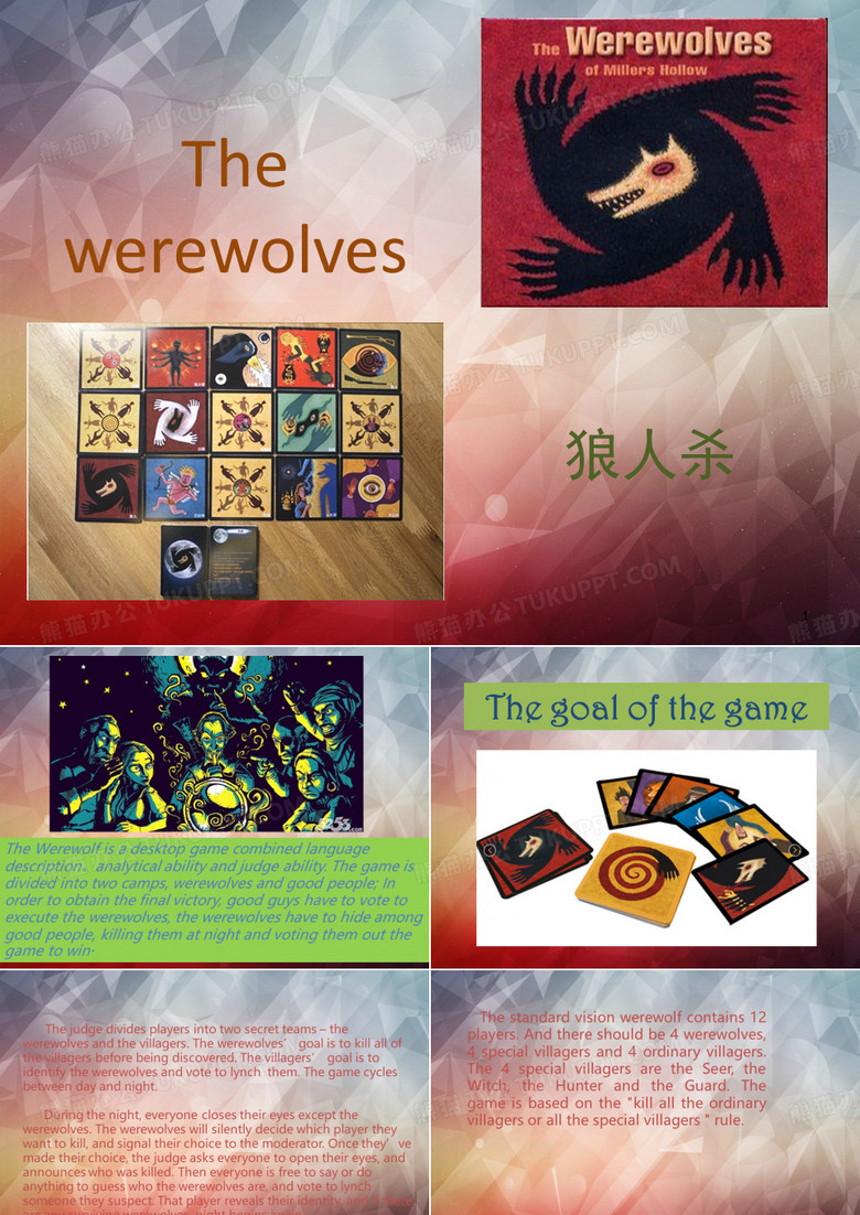 狼人杀英文介绍英语个人展示PPT精选文档