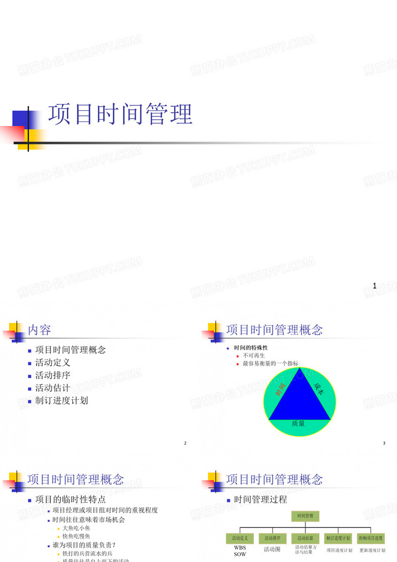 项目时间管理与制订进度计划