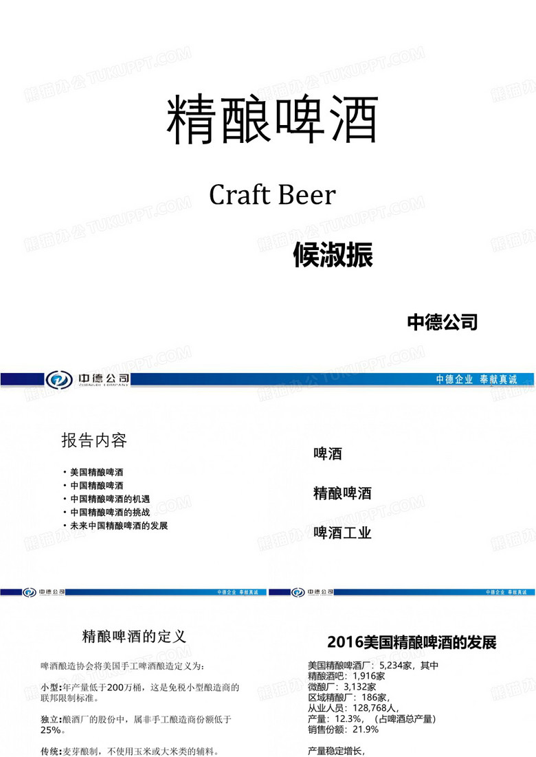 中国精酿啤酒市场分析ppt课件