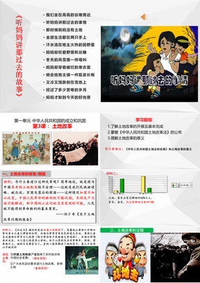 部编版八年级历史下册第一单元第3课土地改革16张PPT