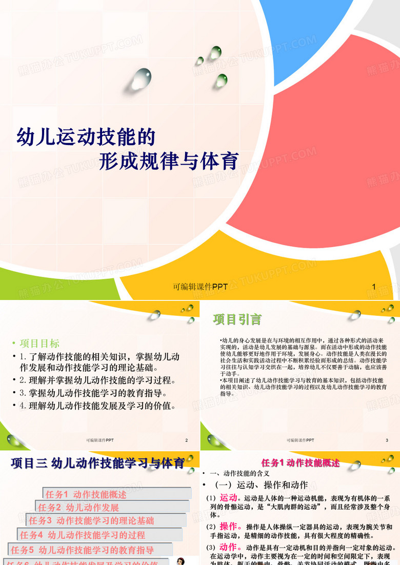 项目三-幼儿运动技能学习与体育ppt课件