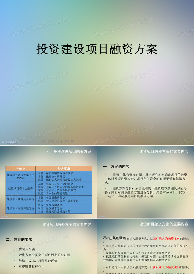 投资建设项目融资方案