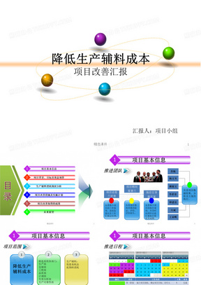 降低生产辅料成本项目改善汇报