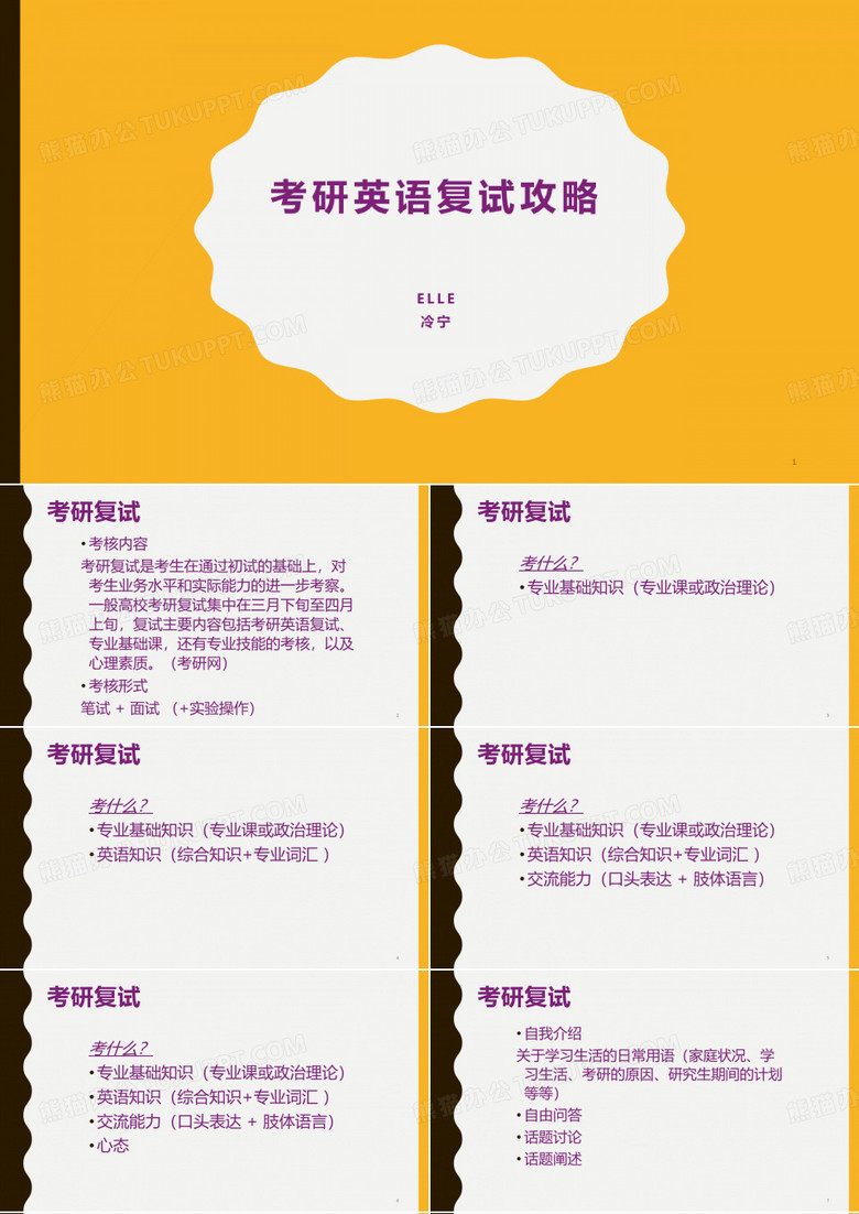 考研复试面试ppt课件