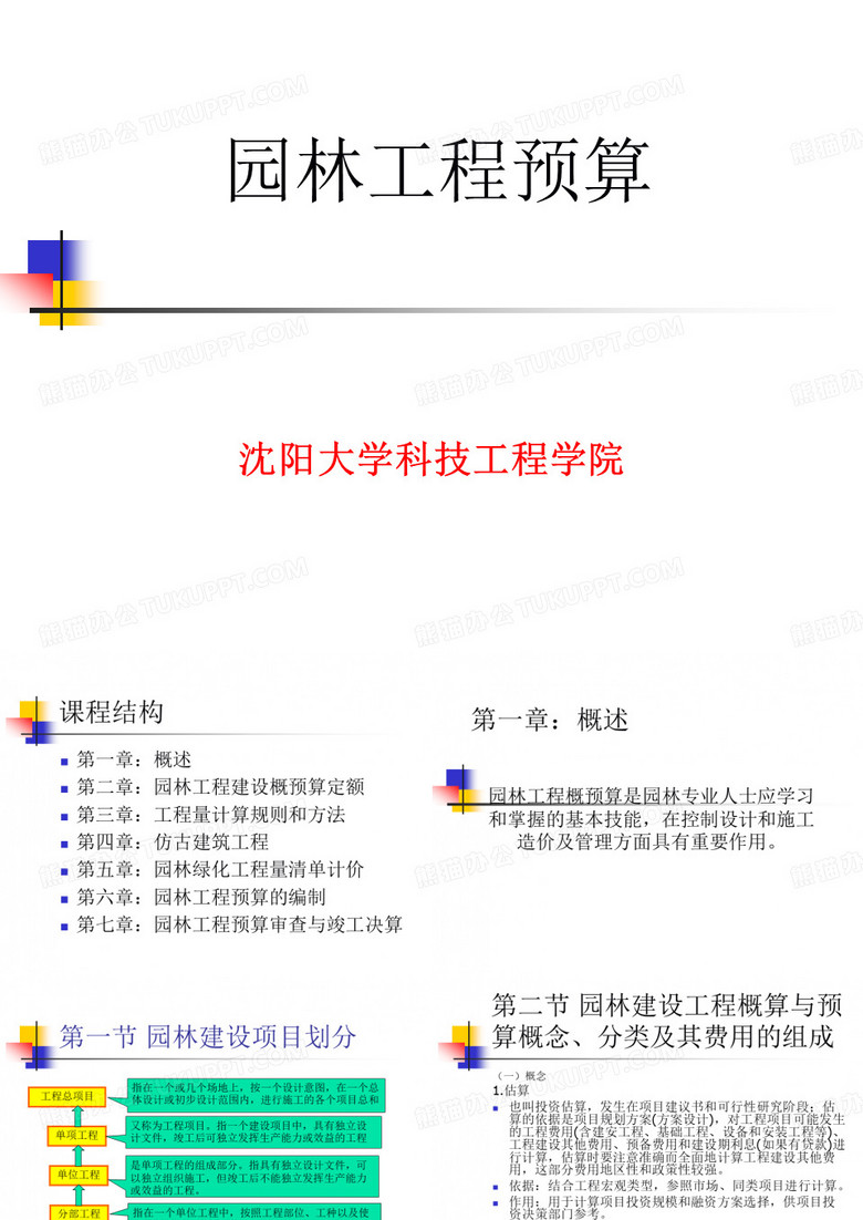 园林工程概预算